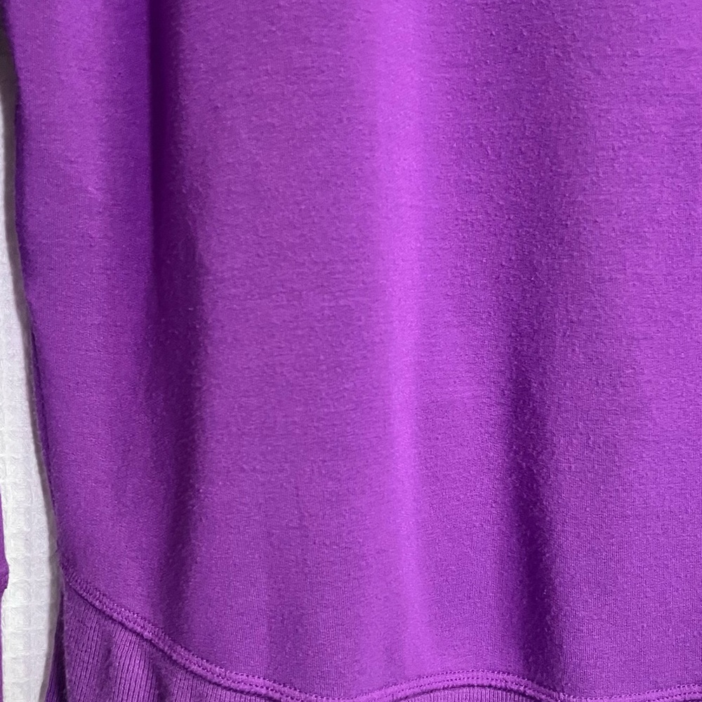 Athleta Coaster Luxe Fleece Women's Purple Running Sweatshirt Oversized Small. - Picture 7 of 7
